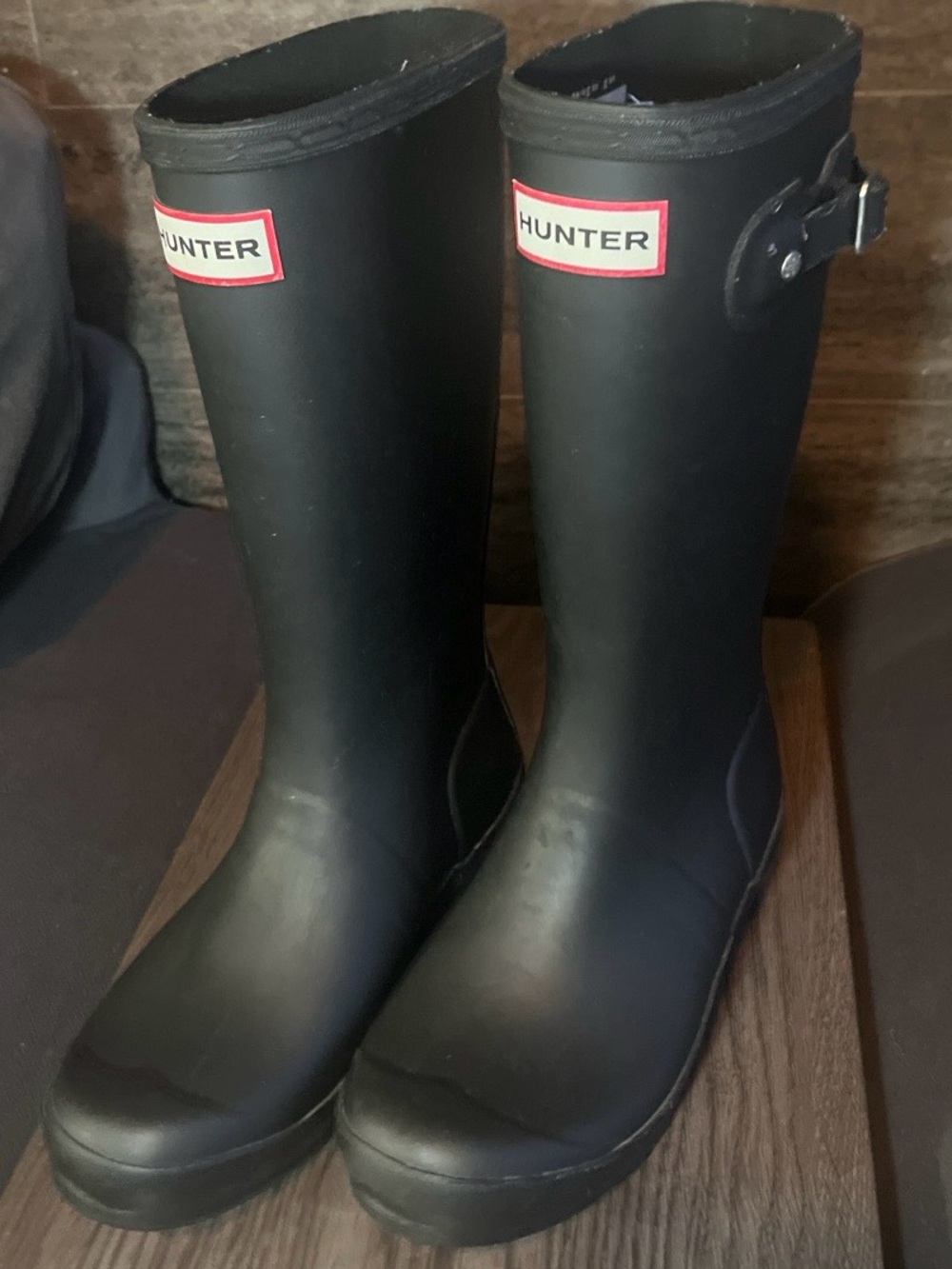 Hunter Original Kids Matte Black Rain Boots | Youth Size: US 3-4 | Waterproof